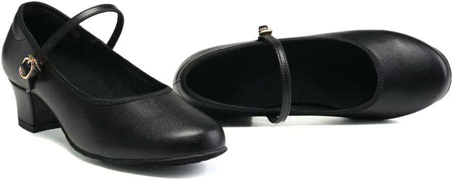 Character Shoes for Women Dance Shoes Low Heel Salsa Ballroom Tango Latin Flamenco Performance with Arch Support Dance Heels