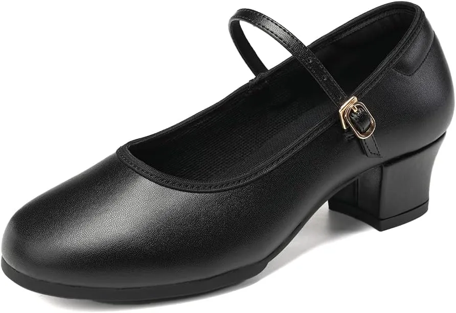 Character Shoes for Women Dance Shoes Low Heel Salsa Ballroom Tango Latin Flamenco Performance with Arch Support Dance Heels