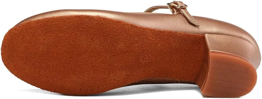 Character Shoes for Women Dance Shoes Low Heel Salsa Ballroom Tango Latin Flamenco Performance with Arch Support Dance Heels