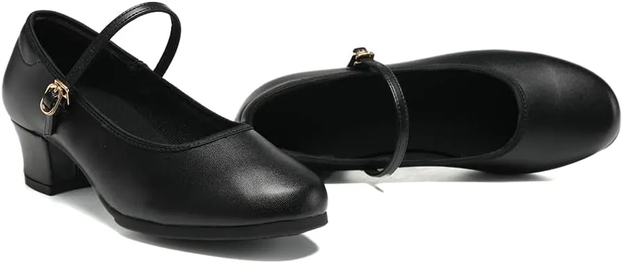 Character Shoes for Women Dance Shoes Low Heel Salsa Ballroom Tango Latin Flamenco Performance with Arch Support Dance Heels