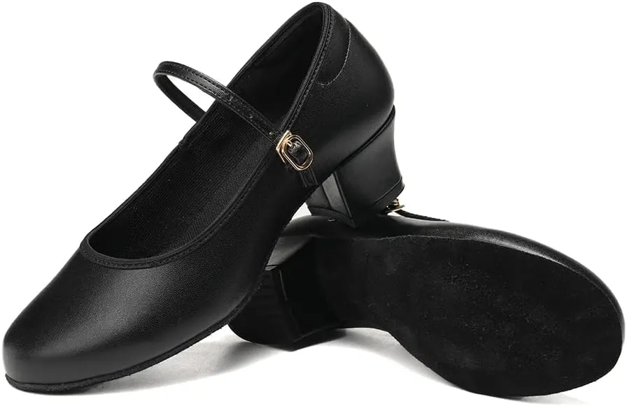 Character Shoes for Women Dance Shoes Low Heel Salsa Ballroom Tango Latin Flamenco Performance with Arch Support Dance Heels