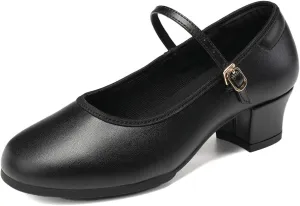 Character Shoes for Women Dance Shoes Low Heel Salsa Ballroom Tango Latin Flamenco Performance with Arch Support Dance Heels