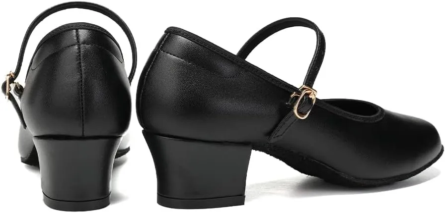 Character Shoes for Women Dance Shoes Low Heel Salsa Ballroom Tango Latin Flamenco Performance with Arch Support Dance Heels