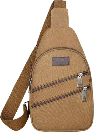 Chest Bag Daypack Fanny Pack 2025 Men's New Casual Solid Color Simple One Shoulder Messenger Bag