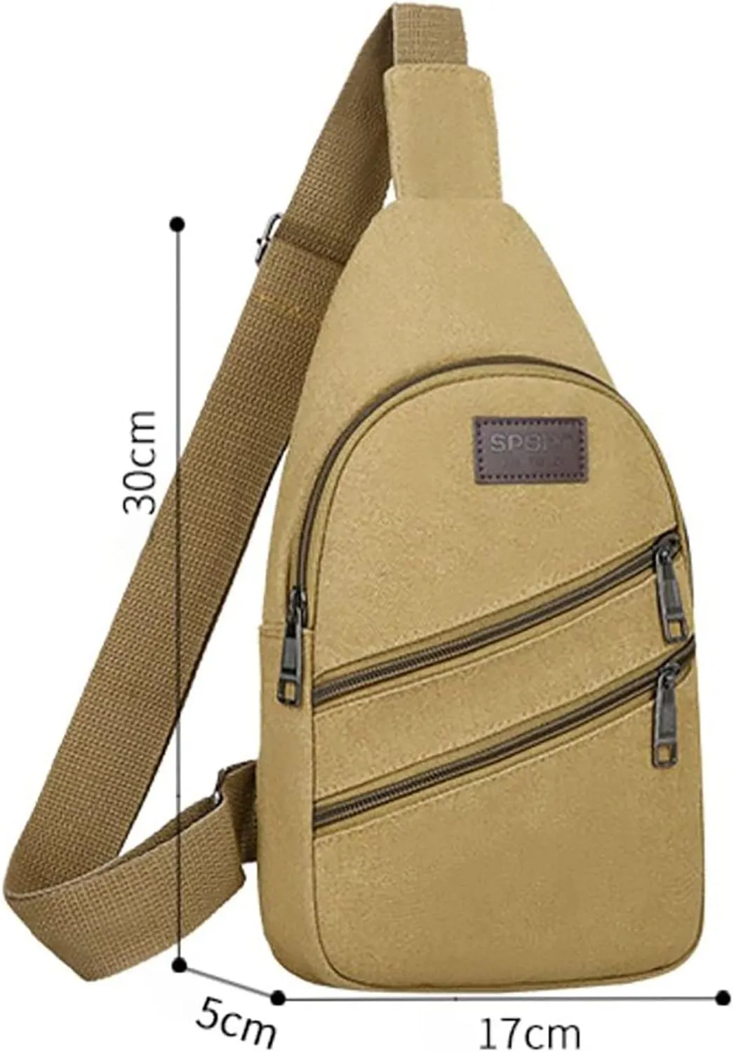 Chest Bag Daypack Fanny Pack 2025 Men's New Casual Solid Color Simple One Shoulder Messenger Bag