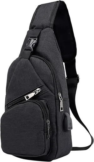 Chest Bag Daypack Fanny Pack Sling Bag For Men Women Shoulder Backpack Chest Bags Crossbody Daypack With USB
