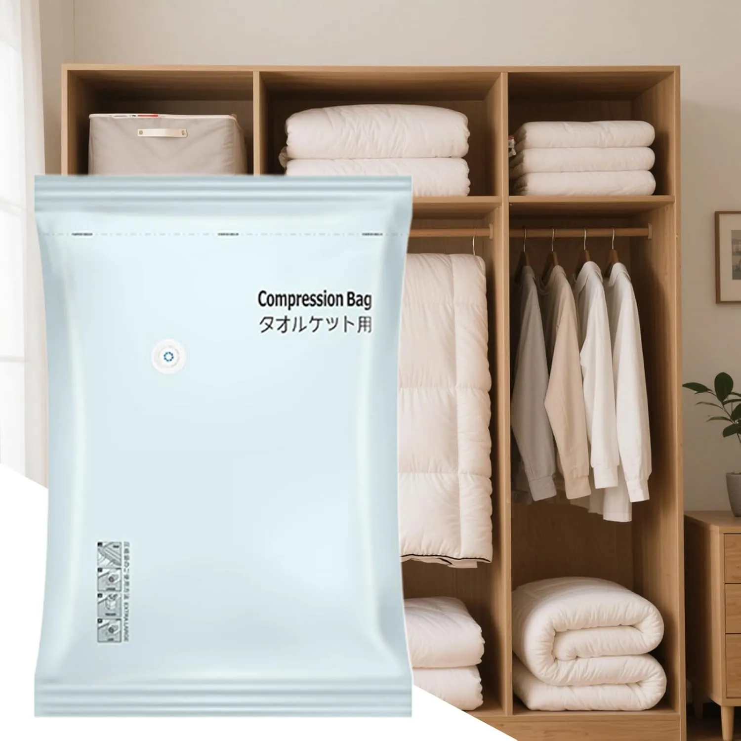 Clothes Vacuum Seal-bags- Airtight Compression Pouches, Wardrobe Organizer-bag | Travel Packing Savers, Garment Protection, Space Saving Storage-bag for Clothing Reduce Bulk Luggage-bags