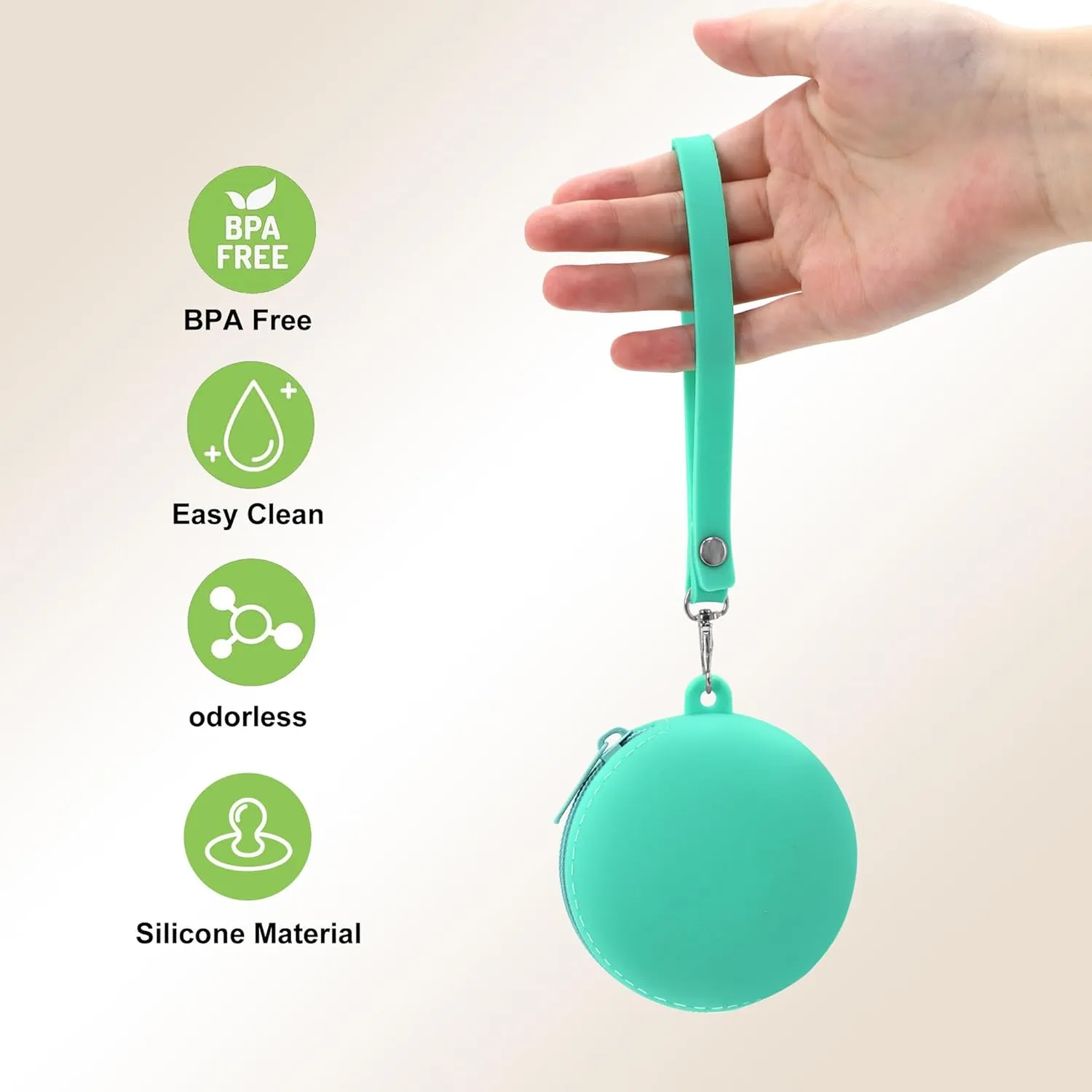 Coin Purse for Women  Silicone Coin Pouch with Keychain Wristlet for Coins, Keys, Lipstick, and Earphones  Mini Cute Change Purse, Coin Purse & Pouch for Daily Life, Travel, Party (Tiffany)