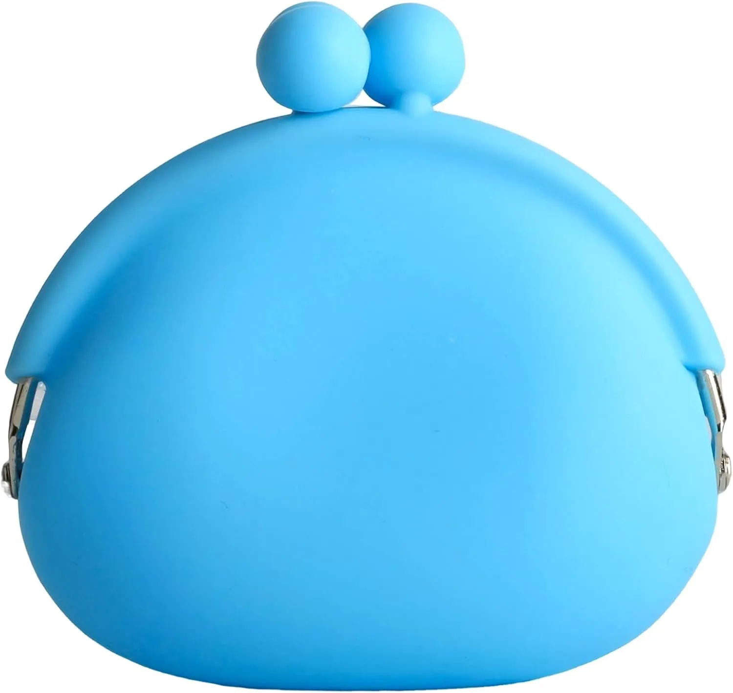 Coin Purse for Women  Silicone Small Coin Pouch with Kiss Lock for Coins, Keys, Lipstick, and Earphones  Mini Cute Change Purse, Coin Purse & Pouch for Daily Life, Cars, Travel, Party (Blue)