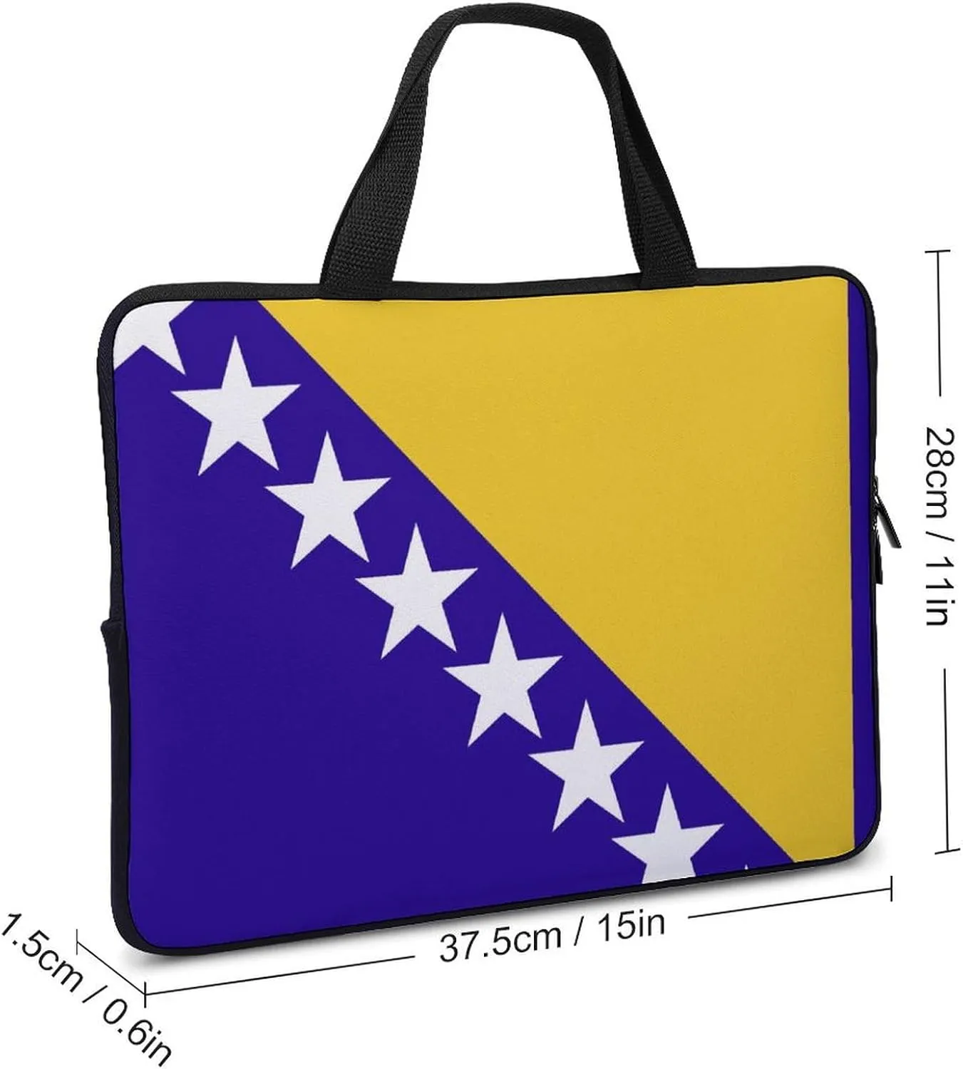 Comoros Flag Laptop Case 15-15.6 Inch, Durable Slim Sleeve with Handle for Notebook