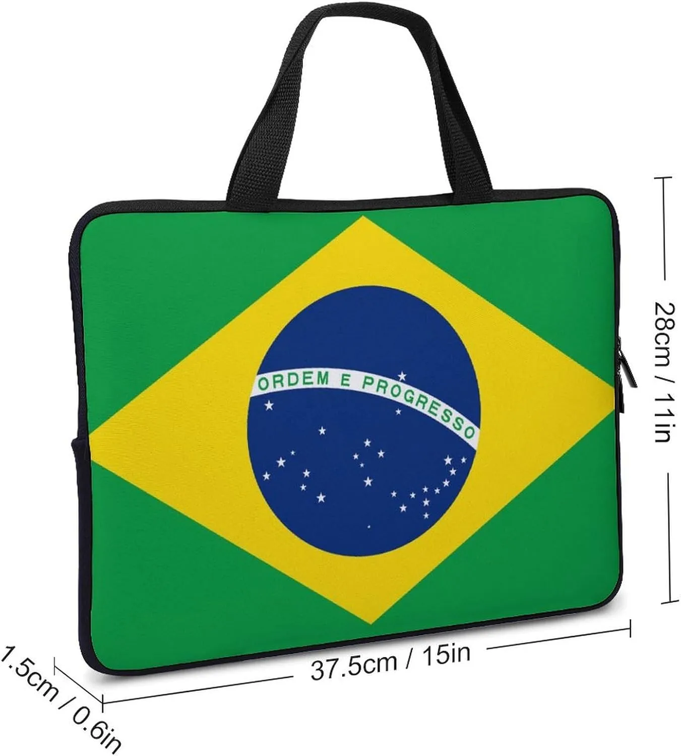 Comoros Flag Laptop Case 15-15.6 Inch, Durable Slim Sleeve with Handle for Notebook