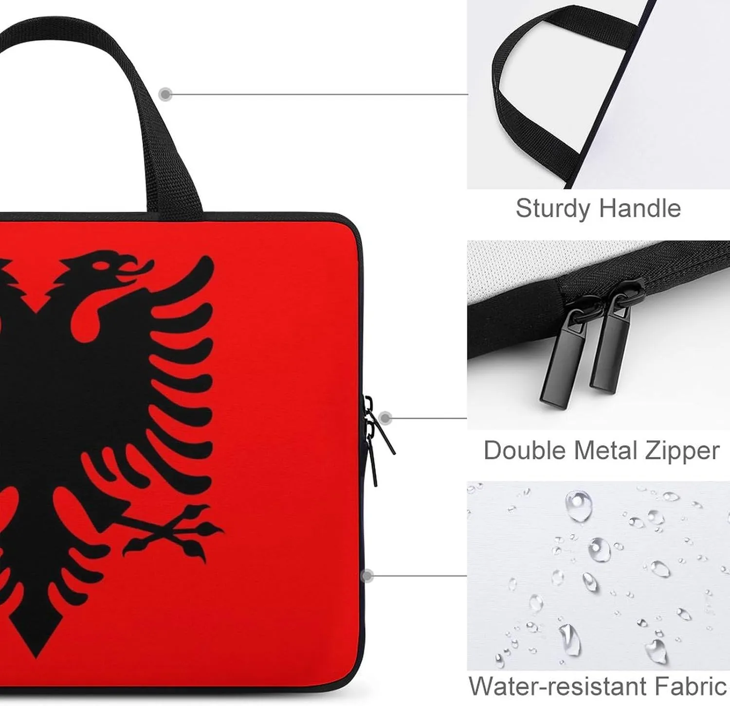 Comoros Flag Laptop Case 15-15.6 Inch, Durable Slim Sleeve with Handle for Notebook