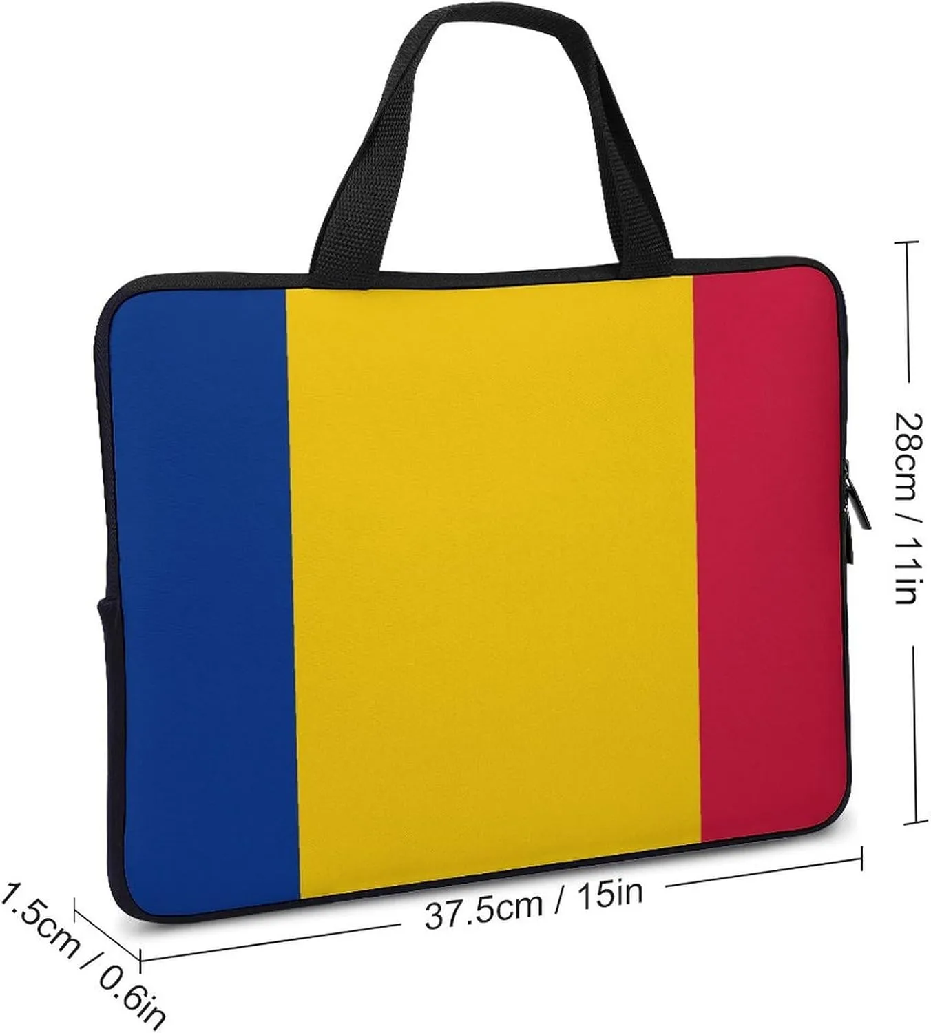 Comoros Flag Laptop Case 15-15.6 Inch, Durable Slim Sleeve with Handle for Notebook