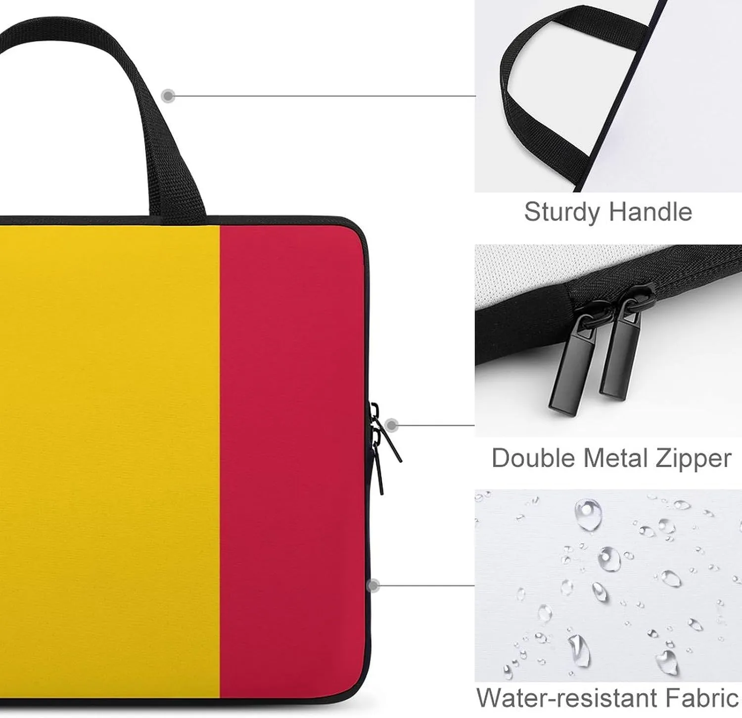 Comoros Flag Laptop Case 15-15.6 Inch, Durable Slim Sleeve with Handle for Notebook