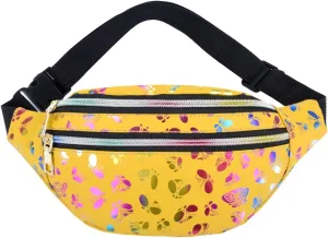 Crossbody Bag for Women Fashion Double Zipper Waist Bag Color Trend Printing Women And Men Chest Summer PU
