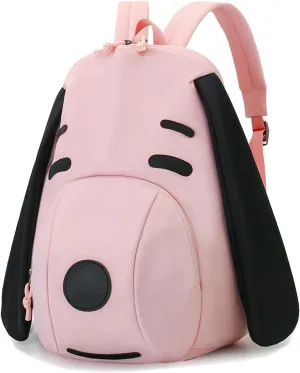 Cute Funny Dog Shape Backpack for Women Men Large Big Capacity Weekend Backpack Nylon Lightweight Travel Daypack for Gift Pink
