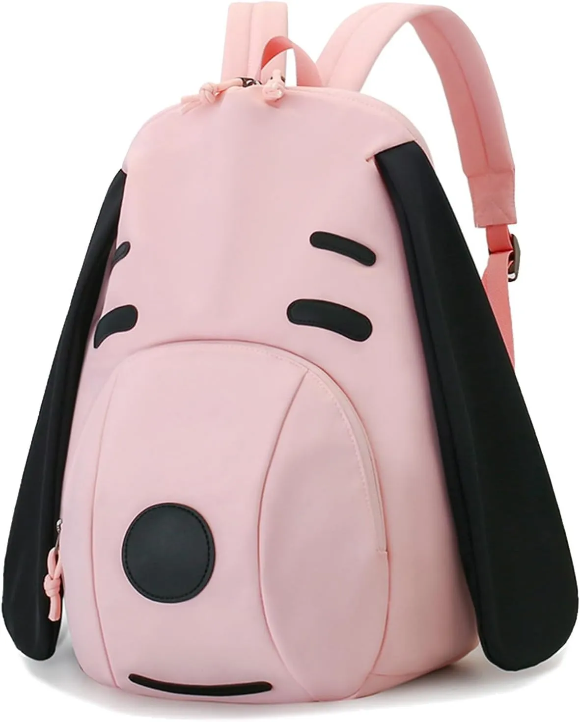 Cute Funny Dog Shape Backpack for Women Men Large Big Capacity Weekend Backpack Nylon Lightweight Travel Daypack for Gift Pink