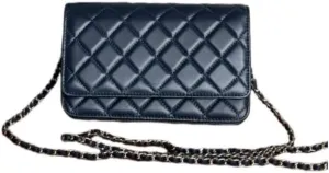 Designer Womens Chain Wallet - Classic Mini Sheepskin Coin Purse, Luxury Leather Clutch with Gift Box, for Daily Use & Gifts