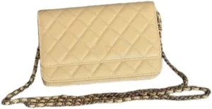 Designer Womens Chain Wallet - Classic Mini Sheepskin Coin Purse, Luxury Leather Clutch with Gift Box, for Daily Use & Gifts