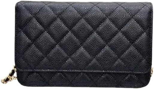 Designer Womens Chain Wallet - Classic Mini Sheepskin Coin Purse, Luxury Leather Clutch with Gift Box, for Daily Use & Gifts