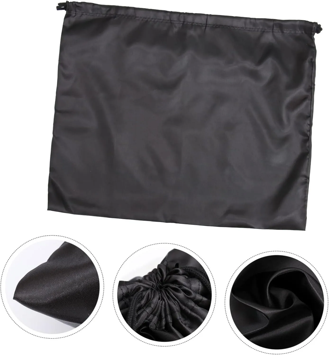 Didiseaon 2pcs Dustproof Drawstring Storage Bags for Household Toy Clothing Quilt Large Bulk Silk Fabric Black