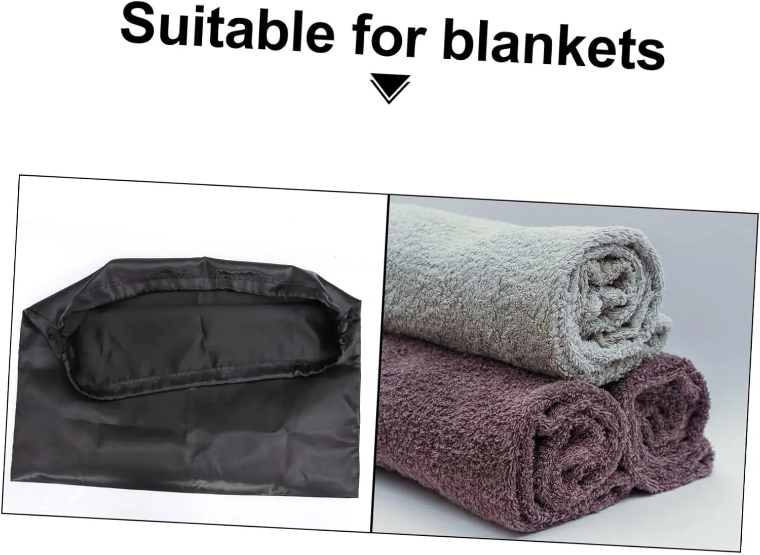 Didiseaon 2pcs Dustproof Drawstring Storage Bags for Household Toy Clothing Quilt Large Bulk Silk Fabric Black