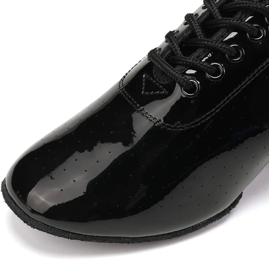 DKZSYIM Women's Latin Dance Shoes Close Toe Ballroom Tango Performance Teaching Dancing Shoes,Model RY-NJB