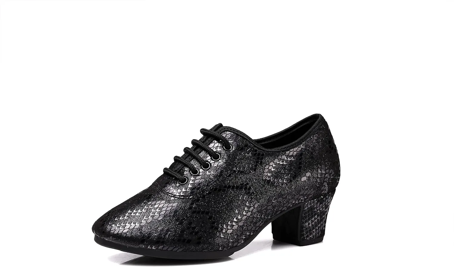 DKZSYIM Women's Latin Dance Shoes Close Toe Ballroom Tango Performance Teaching Dancing Shoes,Model RY-NJB