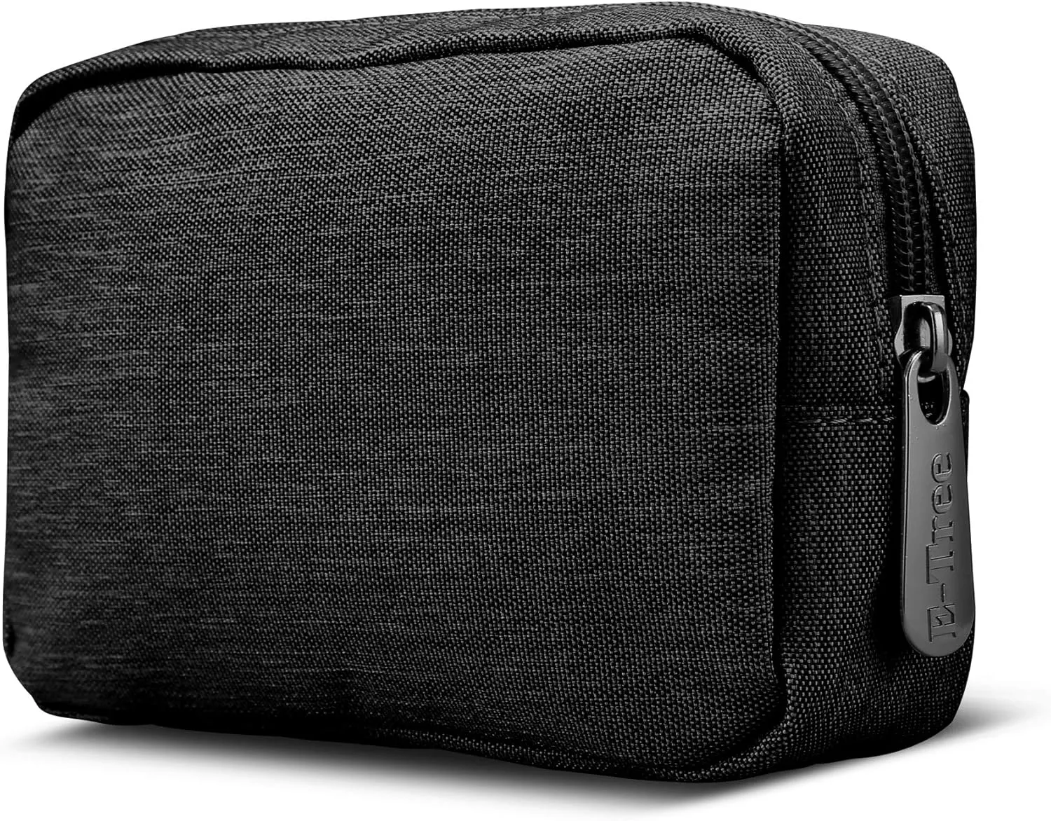 E-Tree Cute Small Pouch, Makeup Cosmetic Bag,Make up Bag for Purse,Toiletry Zipper Pouch,Tech Bag,Electronic Organizer Travel Case,Storage Pouches for Organization Black