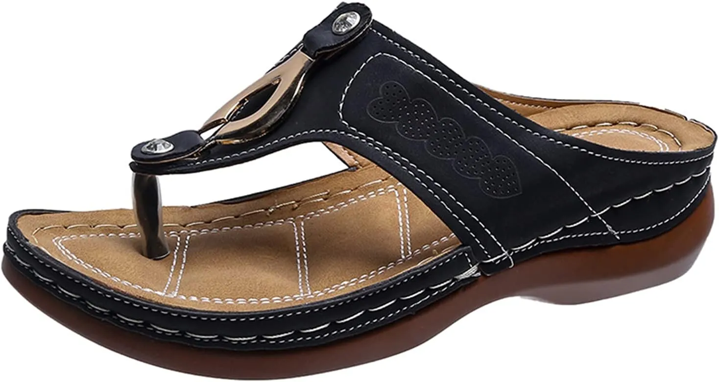 Eduavar Sandals for Women 2023, Sandals Women Dressy Summer Beach Sandals Breathable Flip Flops Sandals Slippers