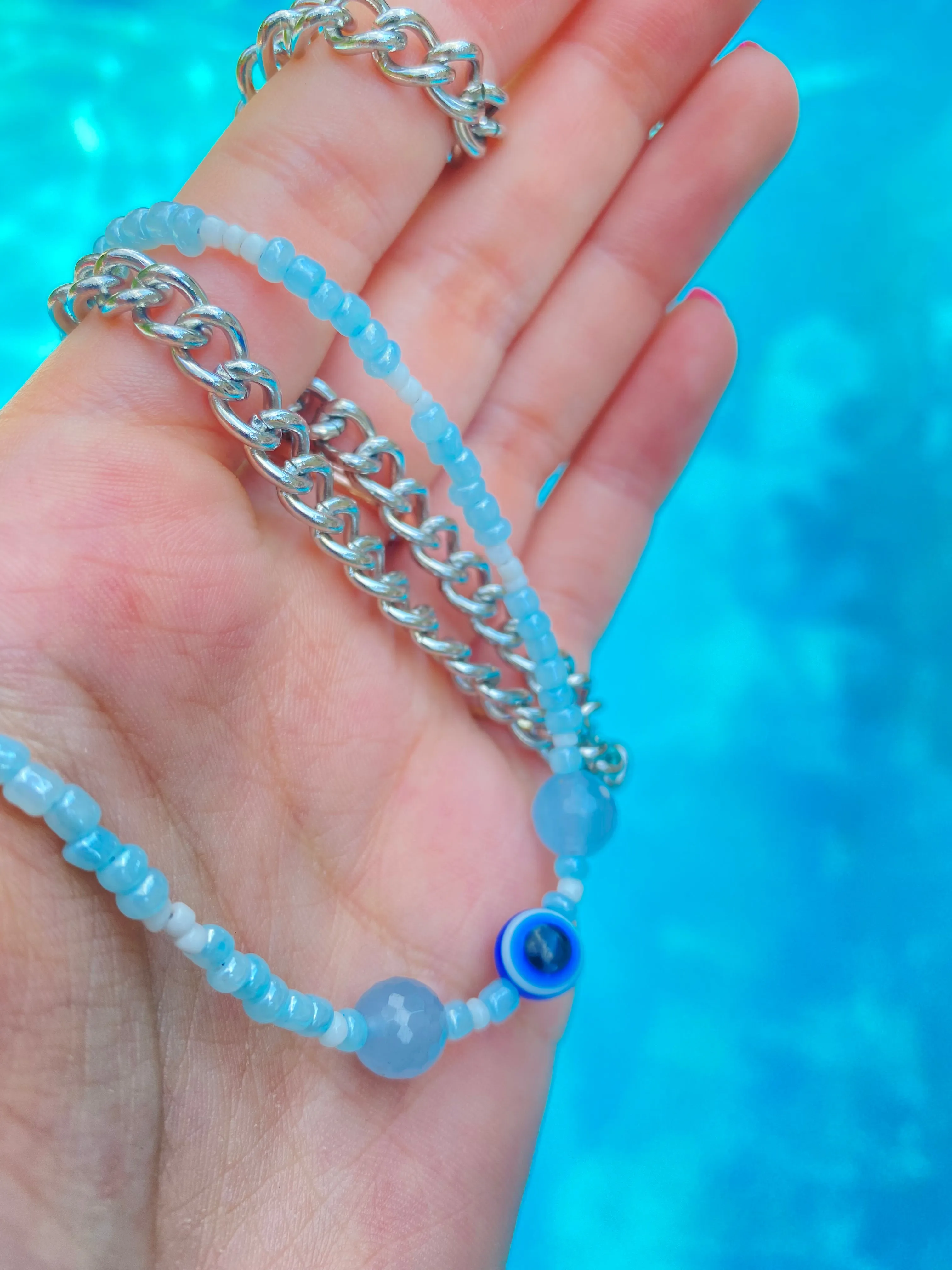 Evil Eye Blue Belly Chain