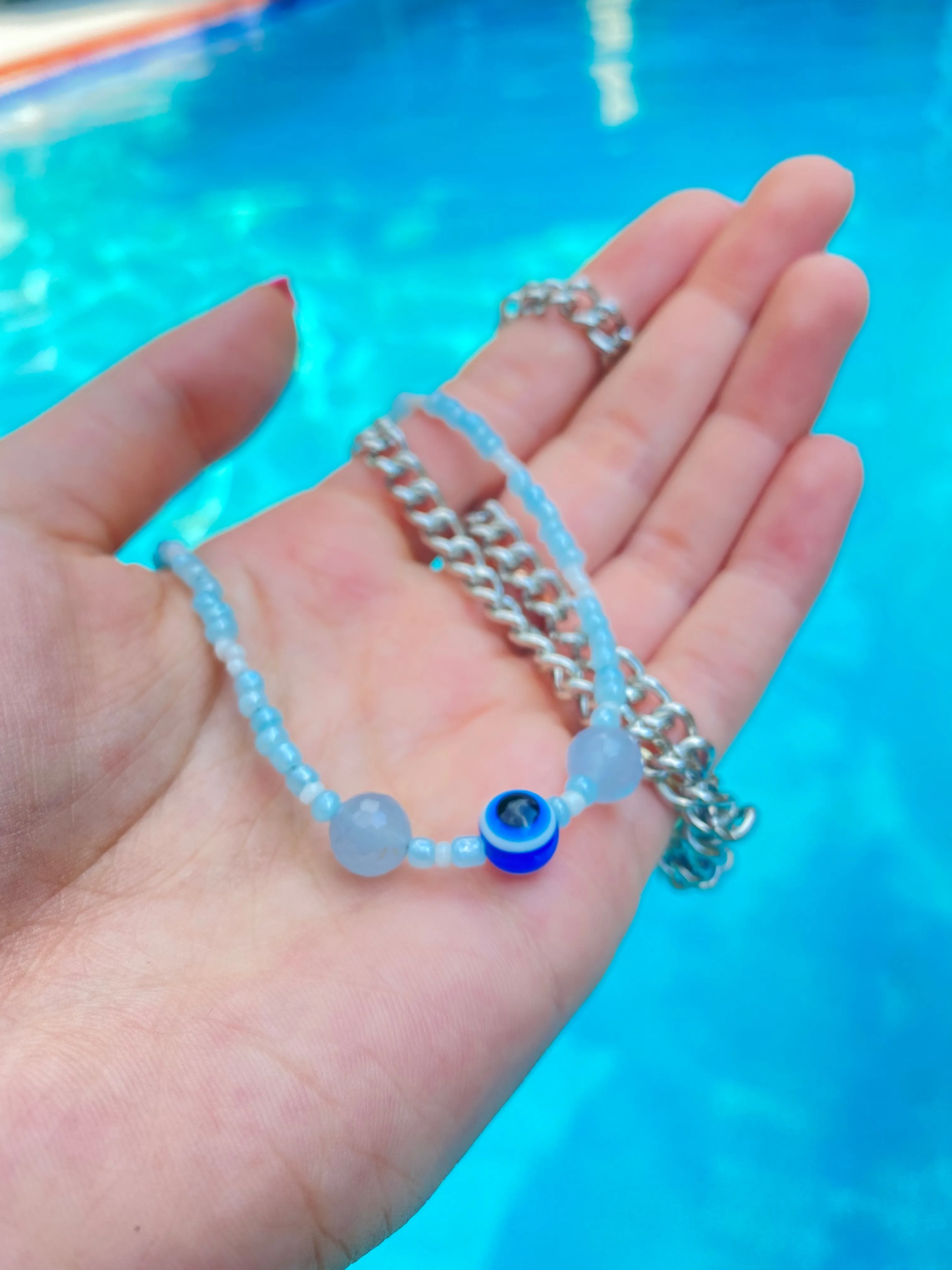 Evil Eye Blue Belly Chain