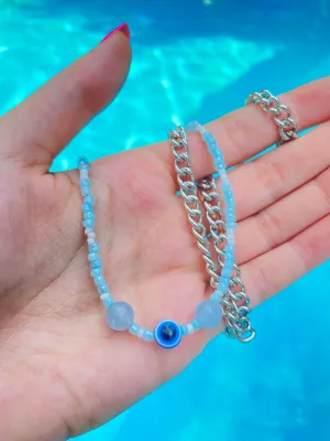 Evil Eye Blue Belly Chain