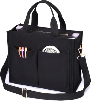 F-color Tote Bag for Women Work - Everyday Bag with Pockets and Zipper Crossbody Nursing Bag for Work Travel Nurse Gift