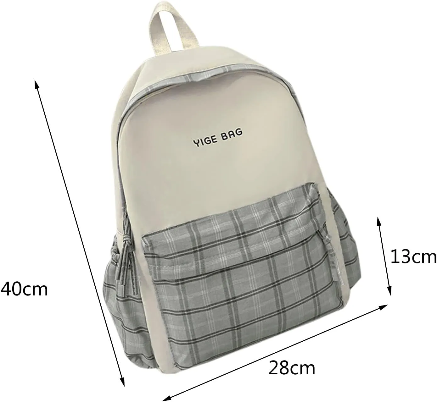 Fashion Cloth Canvas Backpack for Women Adjustable Shoulder Belt Zipper Backpacks Antitheft Backpack for Women(Grey)