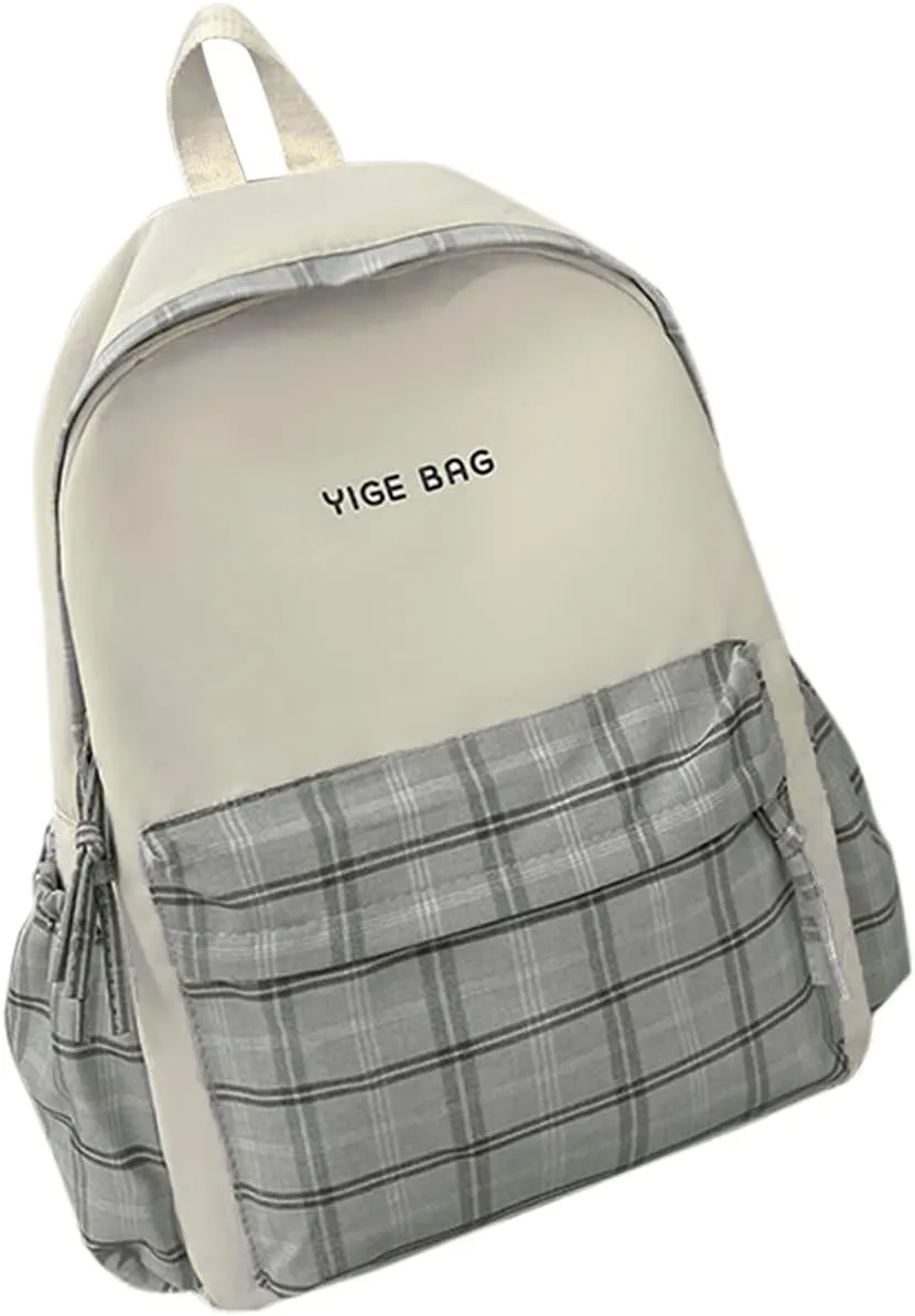 Fashion Cloth Canvas Backpack for Women Adjustable Shoulder Belt Zipper Backpacks Antitheft Backpack for Women(Grey)