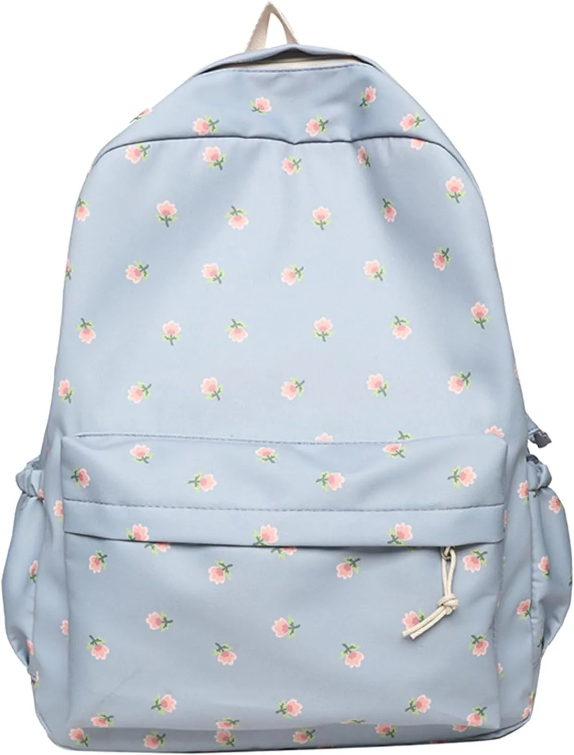 Fashion Cloth Canvas Backpack for Women Waterproof Nylon Anti-Theft Rucksack Fashion Faux Work Travel Handbags(Blue)