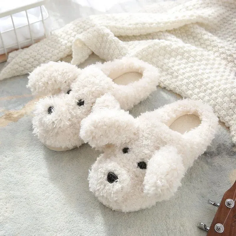 Fluffy Pup Slippers