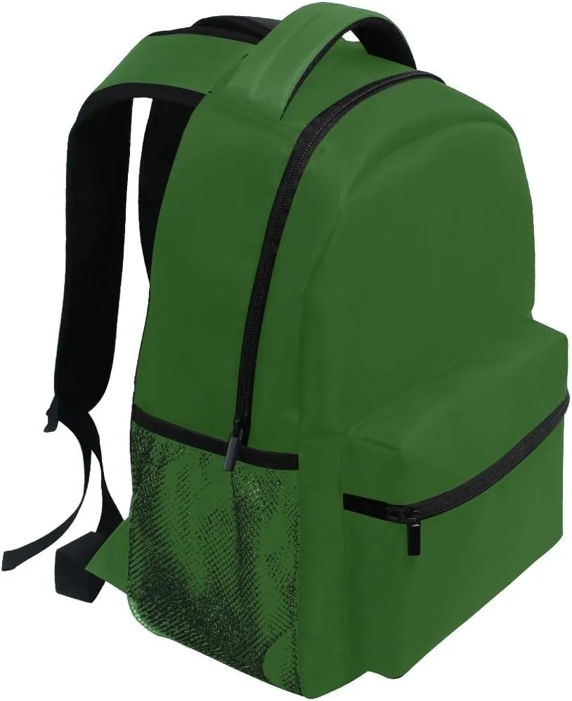 GAIGEO Cactus Green Backpack School, Ergonomic Comfort Fit Boys Backpack 10-12 Years Old, Name Tag, Stand Alone, M