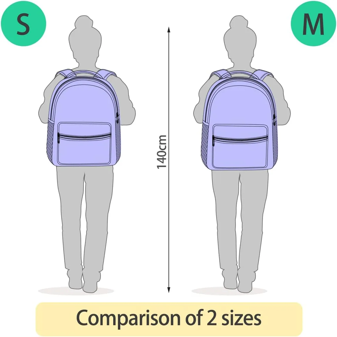 GAIGEO Cactus Green Backpack School, Ergonomic Comfort Fit Boys Backpack 10-12 Years Old, Name Tag, Stand Alone, M