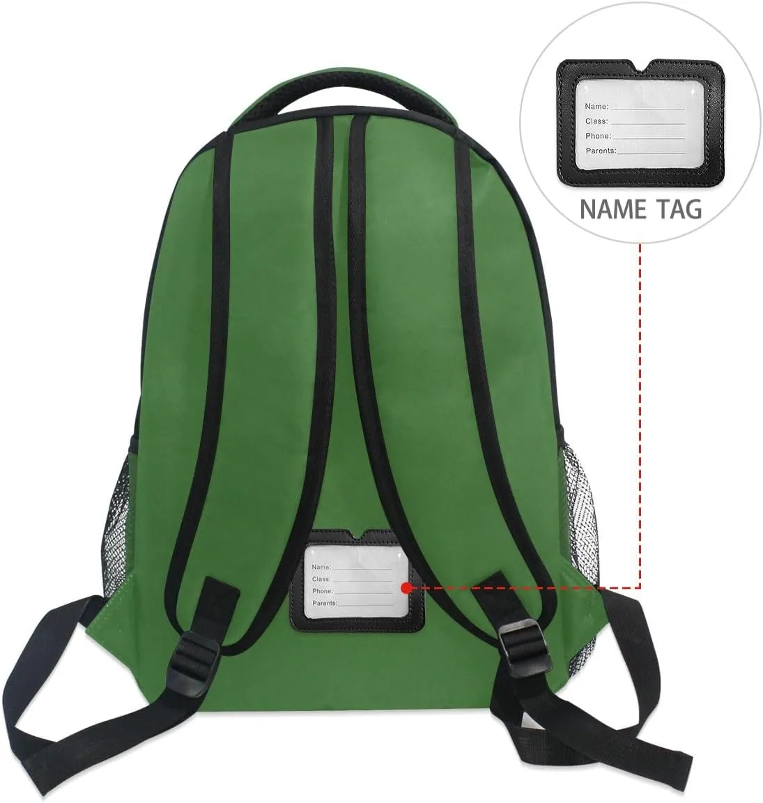 GAIGEO Cactus Green Backpack School, Ergonomic Comfort Fit Boys Backpack 10-12 Years Old, Name Tag, Stand Alone, M