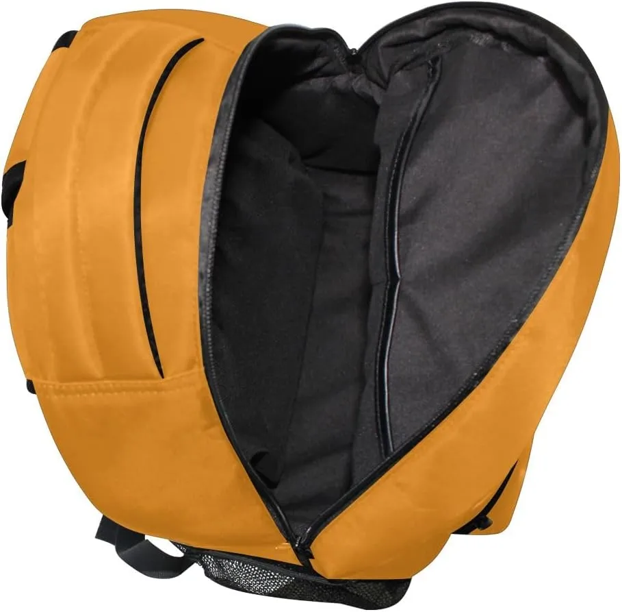 GAIGEO Fulvous Backpack School, Robust 18L Name Tag Boy Backpack, Upright Structure, M