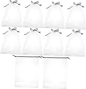 GALPADA 10pcs Transparent Shoe Travel Bags with Drawstring Closure Portable Storage for Men and Women Shoes for Travel Gym and Home Organization