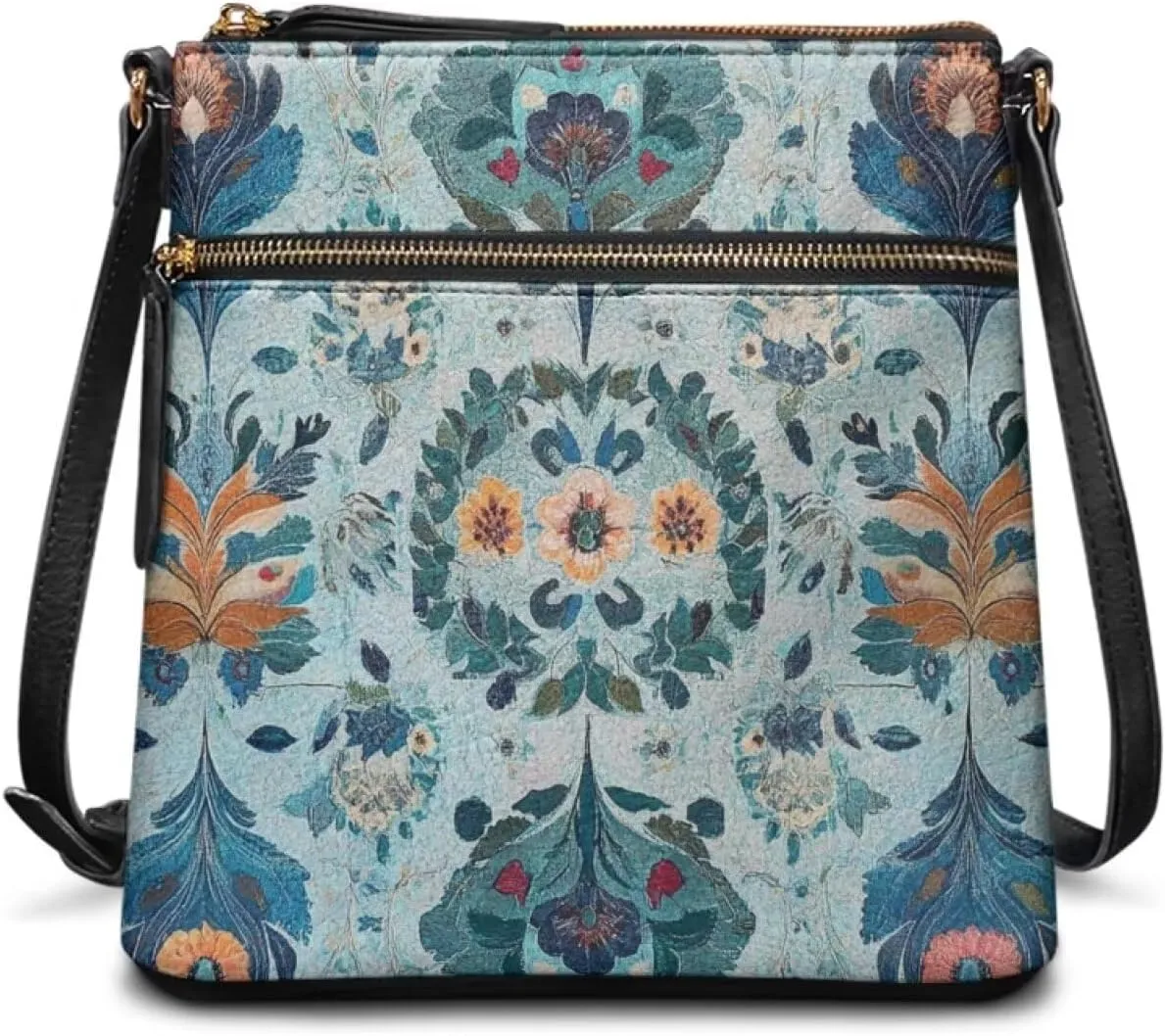 GIFTPUZZ Crossbody Bags for Women Leather Purse with Shoulder Strap and Multi-Pockets Ladies Shoulder Satchel Bag