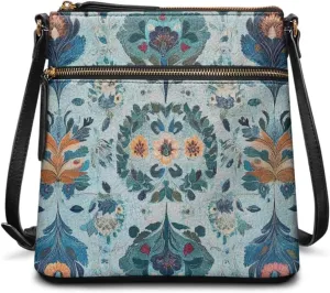 GIFTPUZZ Crossbody Bags for Women Leather Purse with Shoulder Strap and Multi-Pockets Ladies Shoulder Satchel Bag