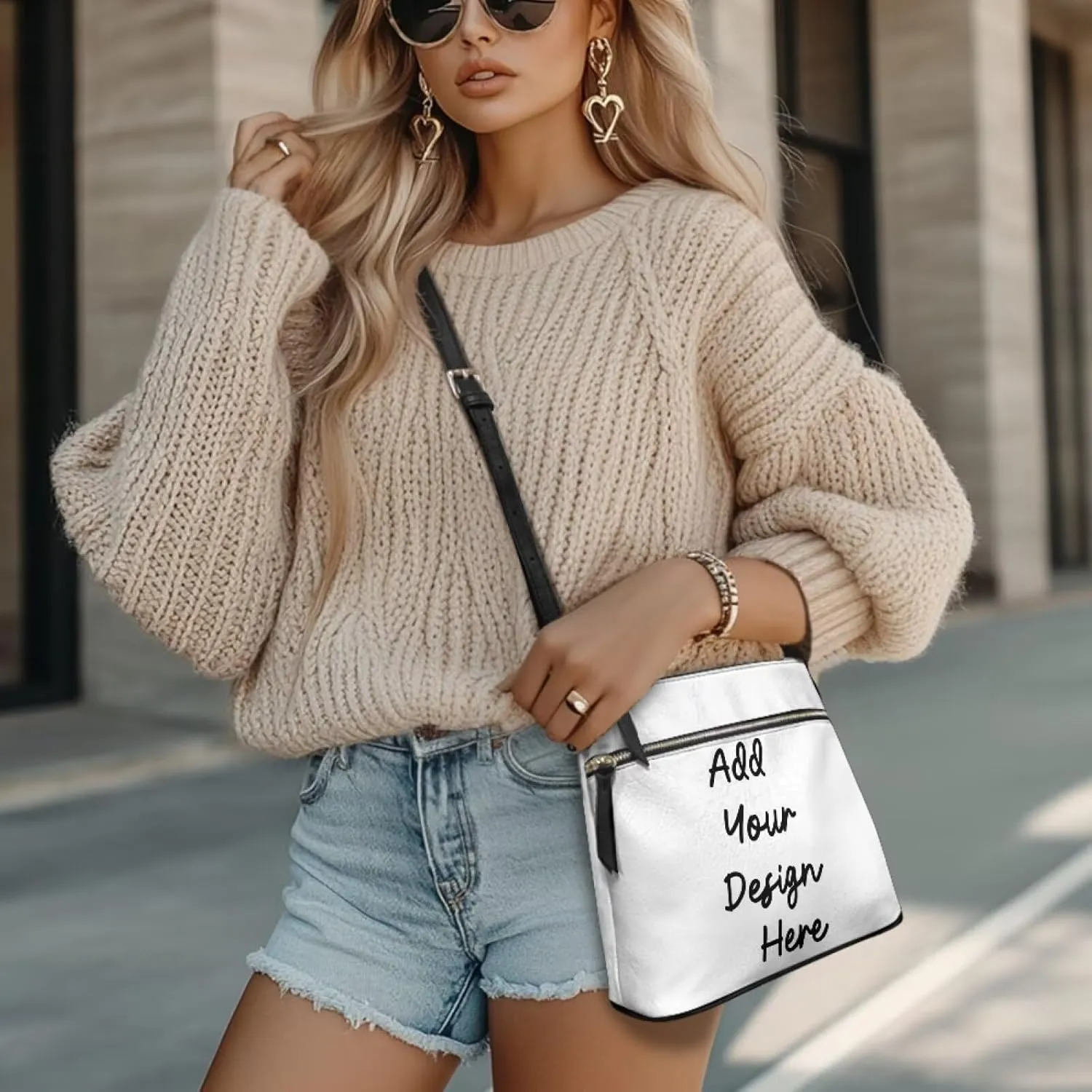 GIFTPUZZ Crossbody Bags for Women Leather Purse with Shoulder Strap and Multi-Pockets Ladies Shoulder Satchel Bag