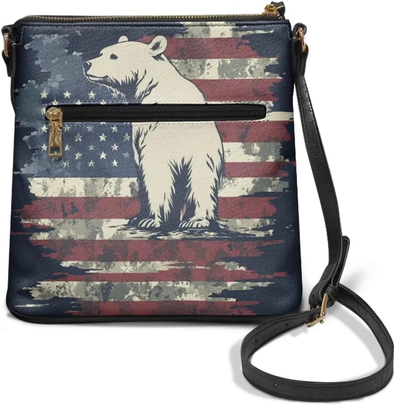 GIFTPUZZ Crossbody Bags for Women Leather Purse with Shoulder Strap and Multi-Pockets Ladies Shoulder Satchel Bag
