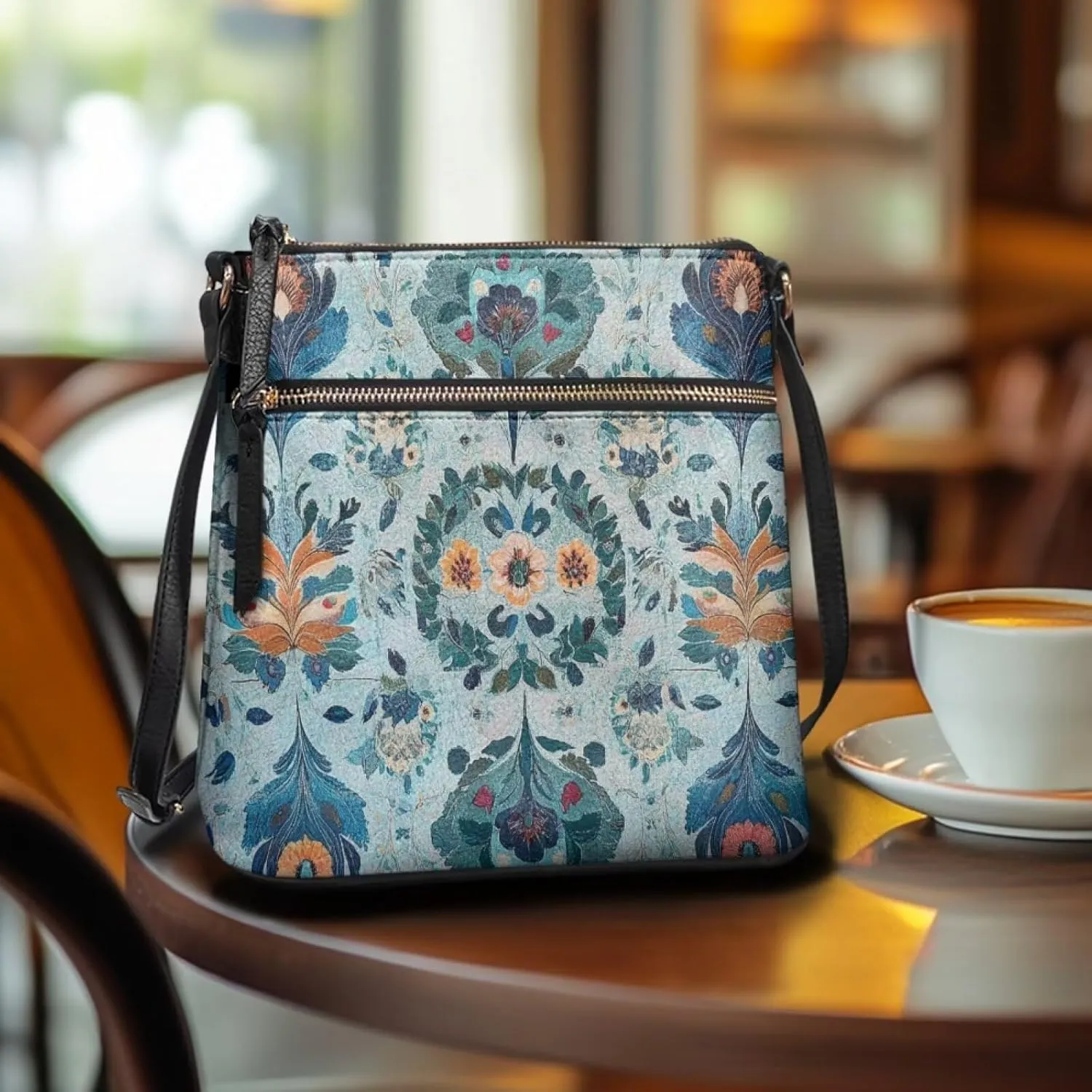 GIFTPUZZ Crossbody Bags for Women Leather Purse with Shoulder Strap and Multi-Pockets Ladies Shoulder Satchel Bag
