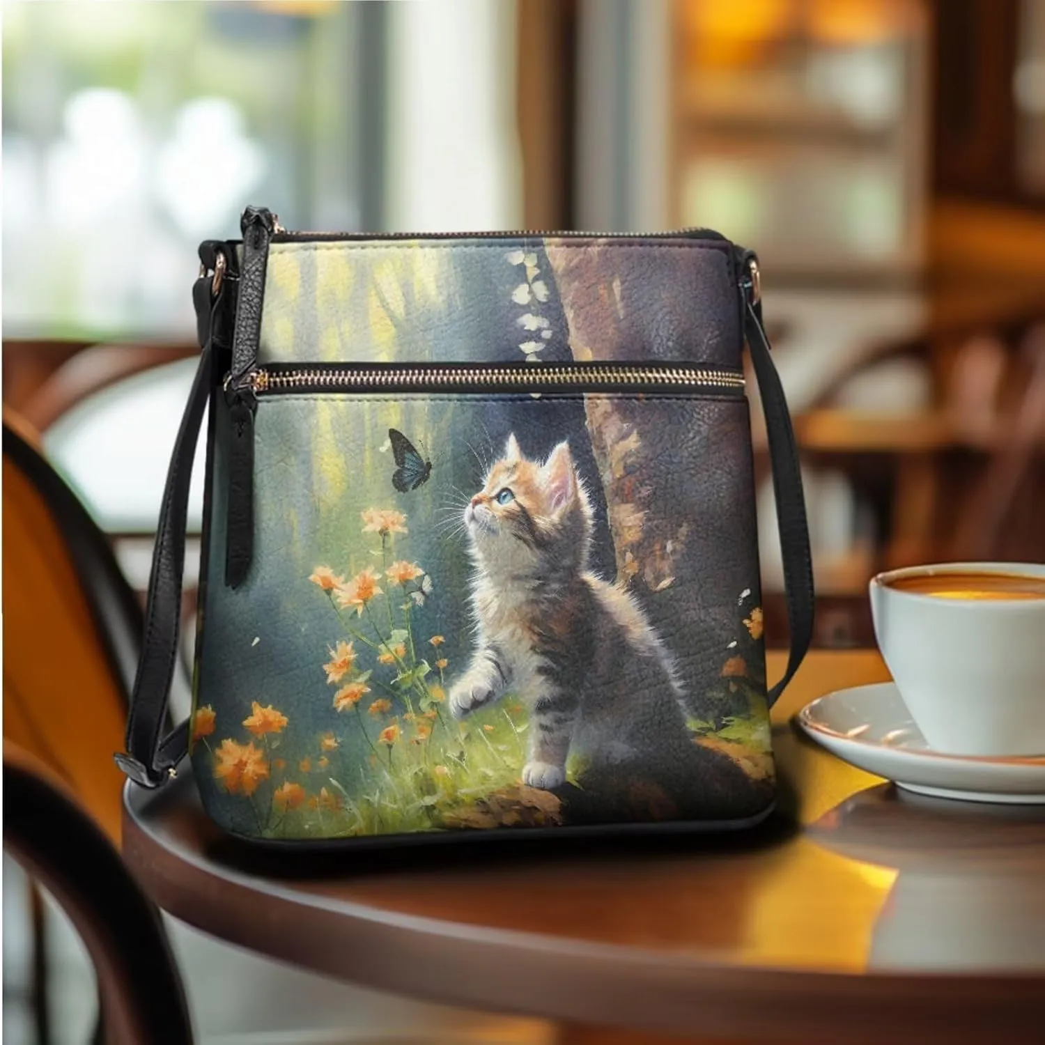 GIFTPUZZ Purse and Wallet Set for Women Ladies Hobo Bag Crossbody Bags Leather Shoulder Bag Valentine's Day Gifts