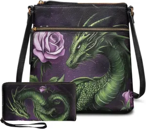 GIFTPUZZ Purse and Wallet Set for Women Ladies Hobo Bag Crossbody Bags Leather Shoulder Bag Valentine's Day Gifts